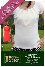 digital kathryn top + dress sewing pattern