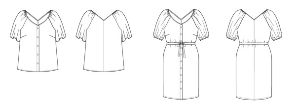 Digital Kosice Top + Dress Sewing Pattern | Shop | Oliver + S