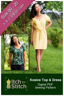 digital kosice top + dress sewing pattern