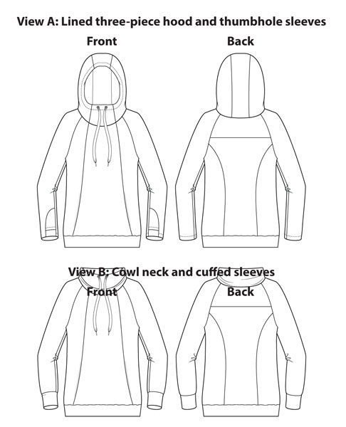 Digital Lamma Hoodie + Sweatshirt Sewing Pattern | Shop | Oliver + S