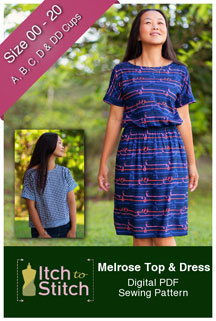 digital melrose top + dress sewing pattern