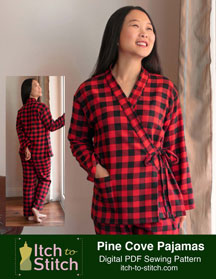 digital pine cove pajamas sewing pattern