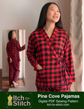 digital pine cove pajamas sewing pattern