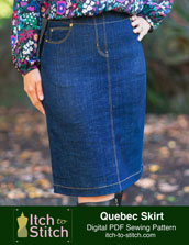 digital quebec skirt sewing pattern