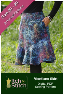 digital vientiane skirt sewing pattern