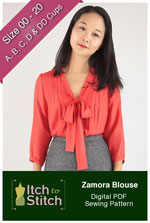 digital zamora blouse sewing pattern