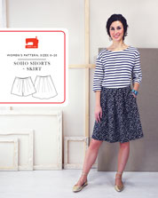 digital soho shorts + skirt sewing pattern