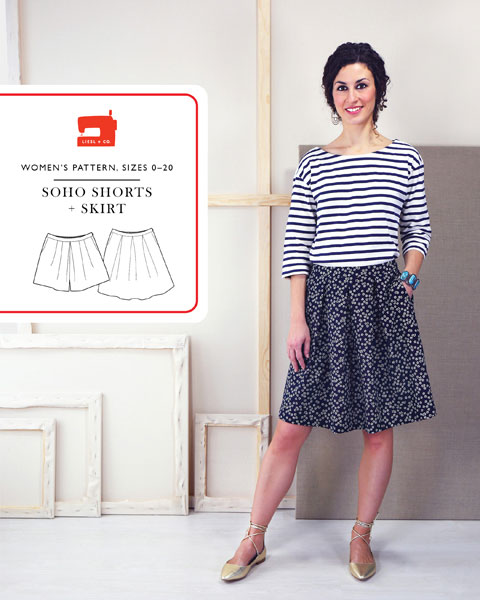 Digital Soho Shorts + Skirt Sewing Pattern, Shop