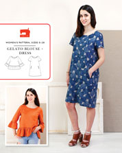 digital gelato blouse + dress sewing pattern