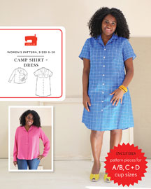 digital camp shirt + dress sewing pattern