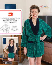 wynwood robe + sleep shorts sewing pattern