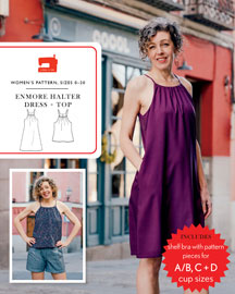 digital enmore halter dress + top sewing pattern