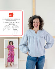 digital positano blouse + dress sewing pattern