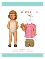 digital puppet show tunic, dress + shorts sewing pattern