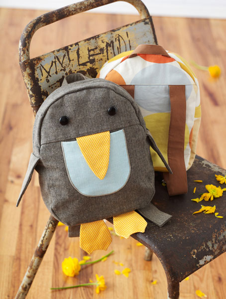 A photo of a finished Penguin Backpack.