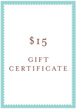 $15 gift certificate