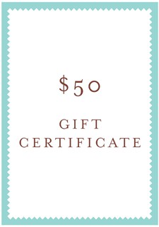 $50 gift certificate