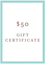 $50 gift certificate