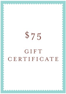 $75 gift certificate