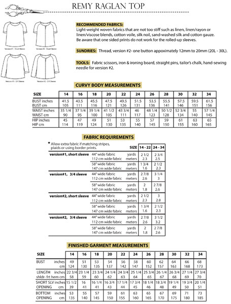 Digital Remy Raglan Top Sewing Pattern | Shop | Oliver + S