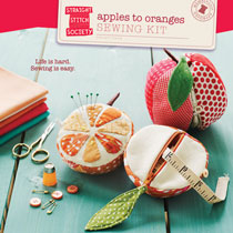 digital apples to oranges sewing kit sewing pattern