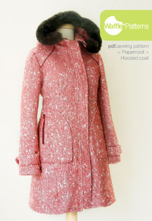digital pepernoot hooded coat sewing pattern