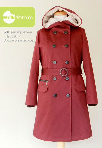 Digital Tsubaki Double Breasted Coat Sewing Pattern | Shop | Oliver + S